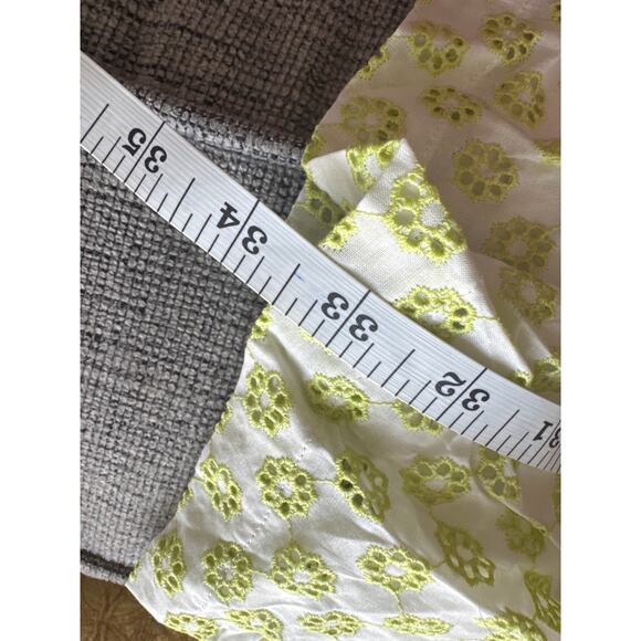 Modcloth Day Tripping Eyelet Flower Fields Trapeze Mini Dress White/Green M NWT - Picture 12 of 12